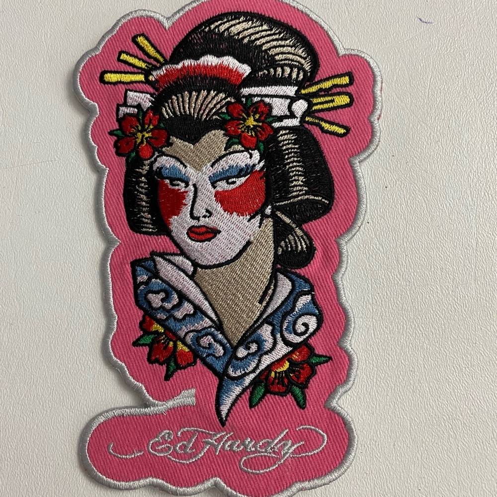 Ed Hardy Gaisia Logo Iron on Patch Applique Embroidered Sewing (Large)